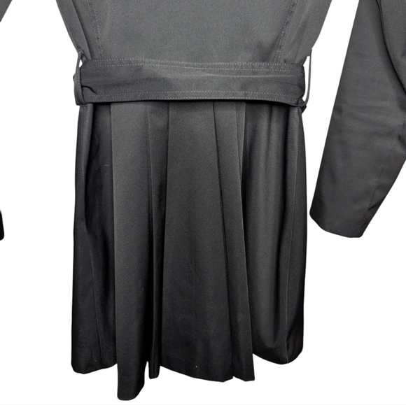 Banana Republic Petite XS Black Classic Trench Coat Belted Tailored - Picture 10 of 14